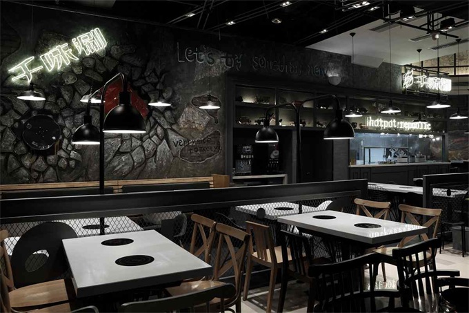 火鍋店現(xiàn)代簡約風格空間裝修設計